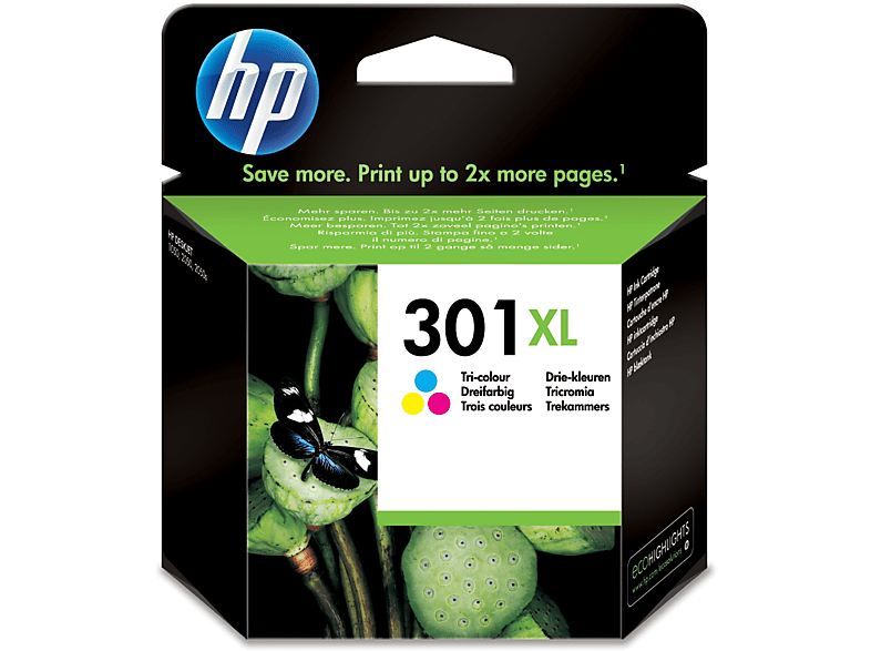 HP 301xl Cyan - Magenta Geel