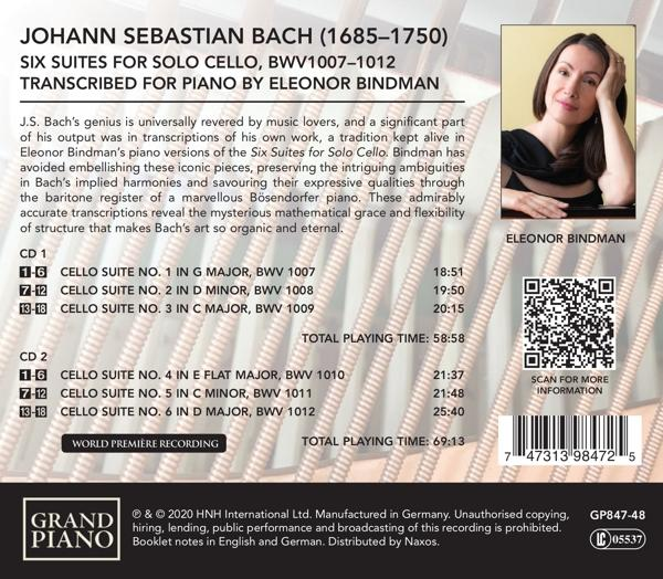 Rückseite eines CD-Covers mit Text. Oben ist ein Foto einer Frau.