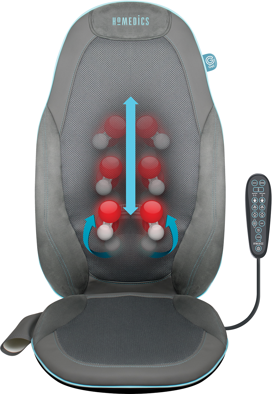 HOMEDICS Gel Shiatsu Back Massager