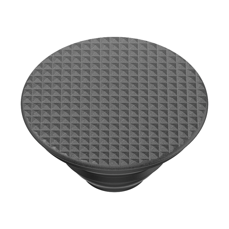 Nahaufnahme eines schwarzen PopSockets-Griffs.