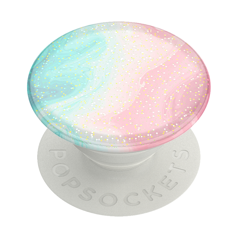 Premium PopGrip Mehrfarbig POPSOCKETS Handyhalterung, Peach Shores Glitter