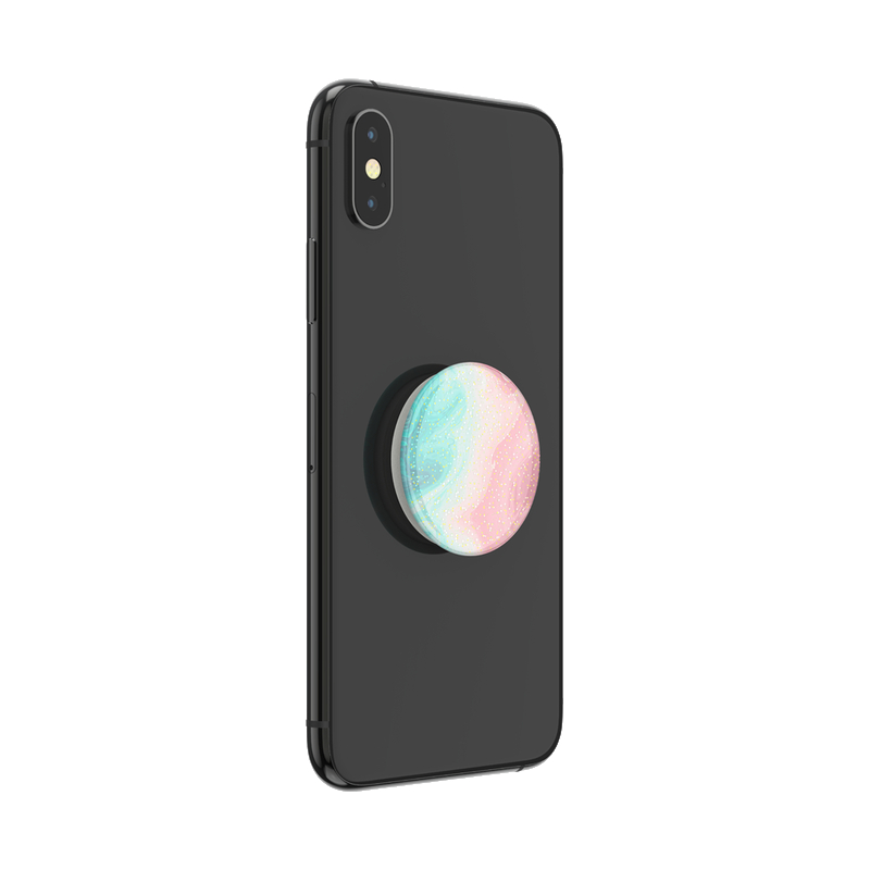 POPSOCKETS PopGrip Premium Glitter Peach Shores Handyhalterung, Mehrfarbig