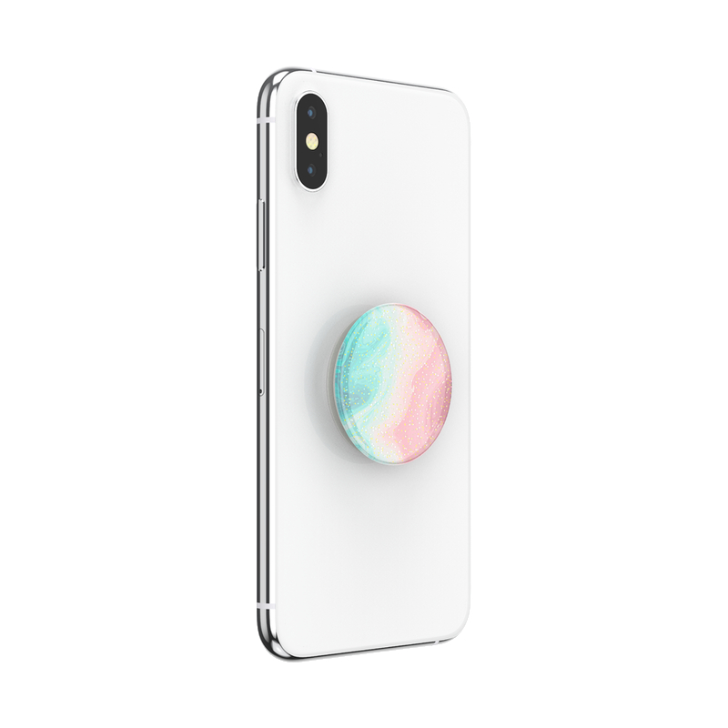 POPSOCKETS PopGrip Premium Glitter Peach Shores Handyhalterung, Mehrfarbig