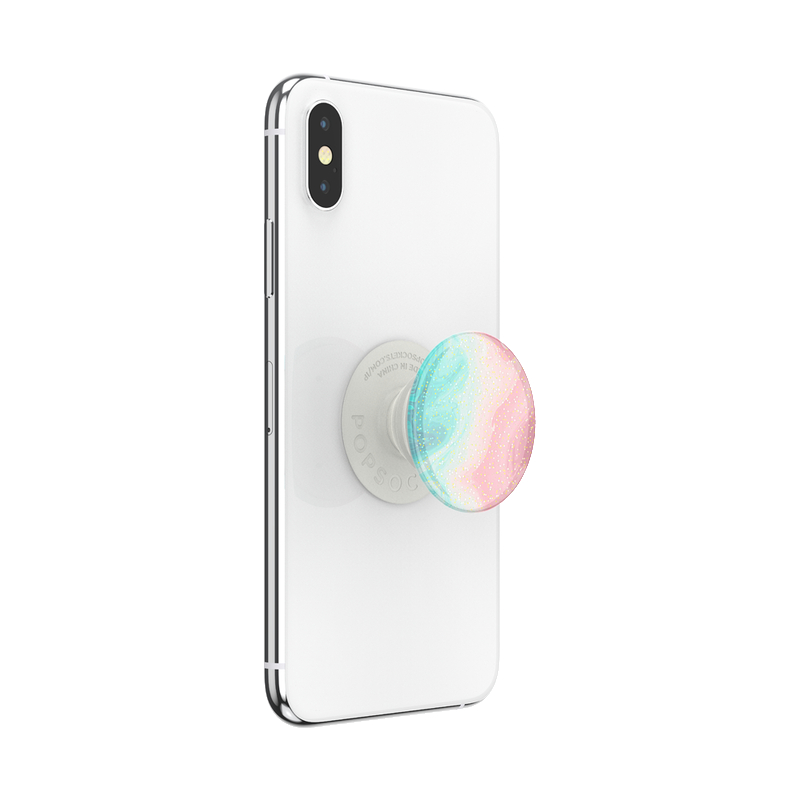 POPSOCKETS PopGrip Premium Glitter Peach Shores Handyhalterung, Mehrfarbig