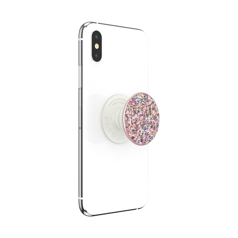 POPSOCKETS PopGrip Premium Sparkle Rosebud Handyhalterung, Mehrfarbig