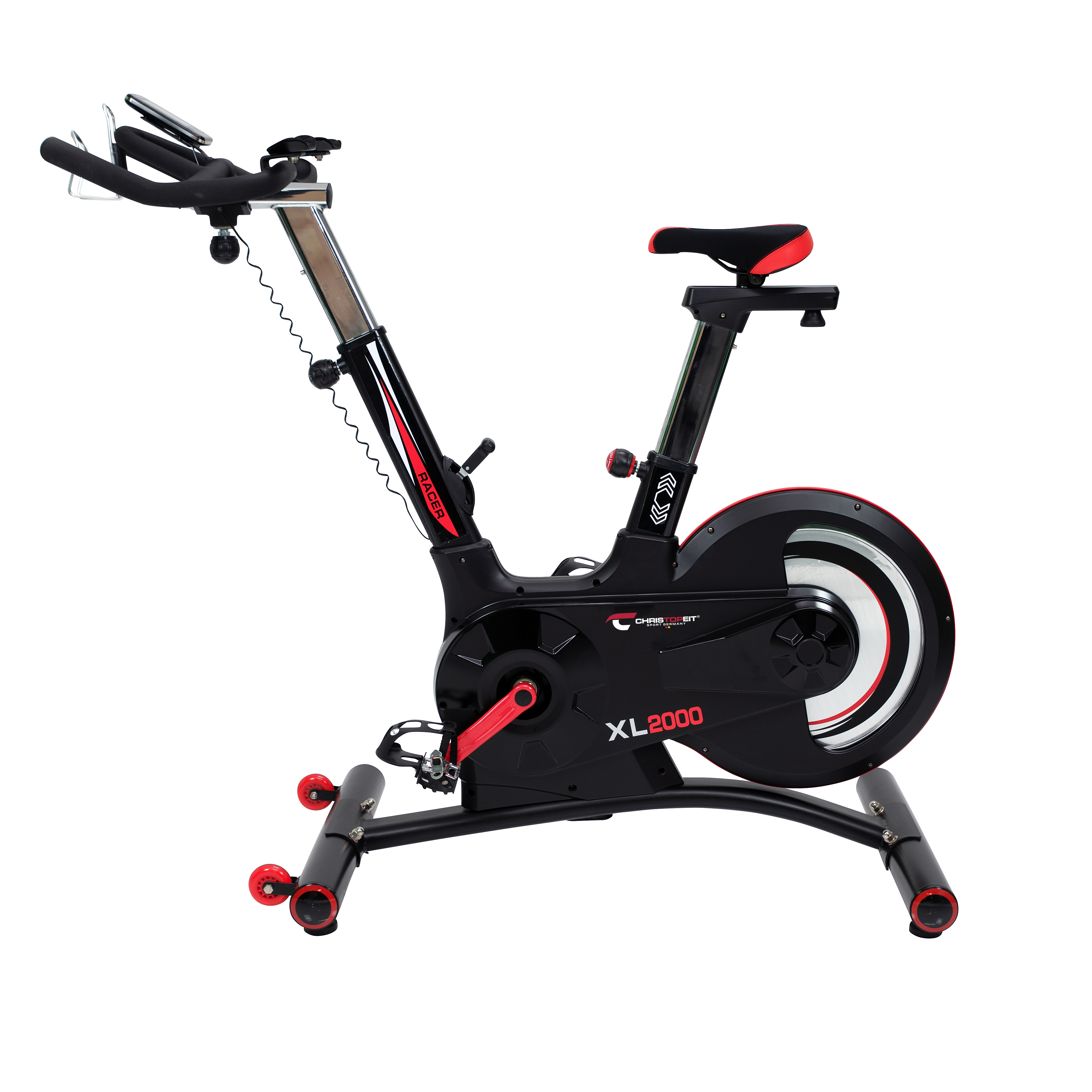 CHRISTOPEIT 30-1910 Racer Bike XL 2000 Heimtrainer, Schwarz/Silber