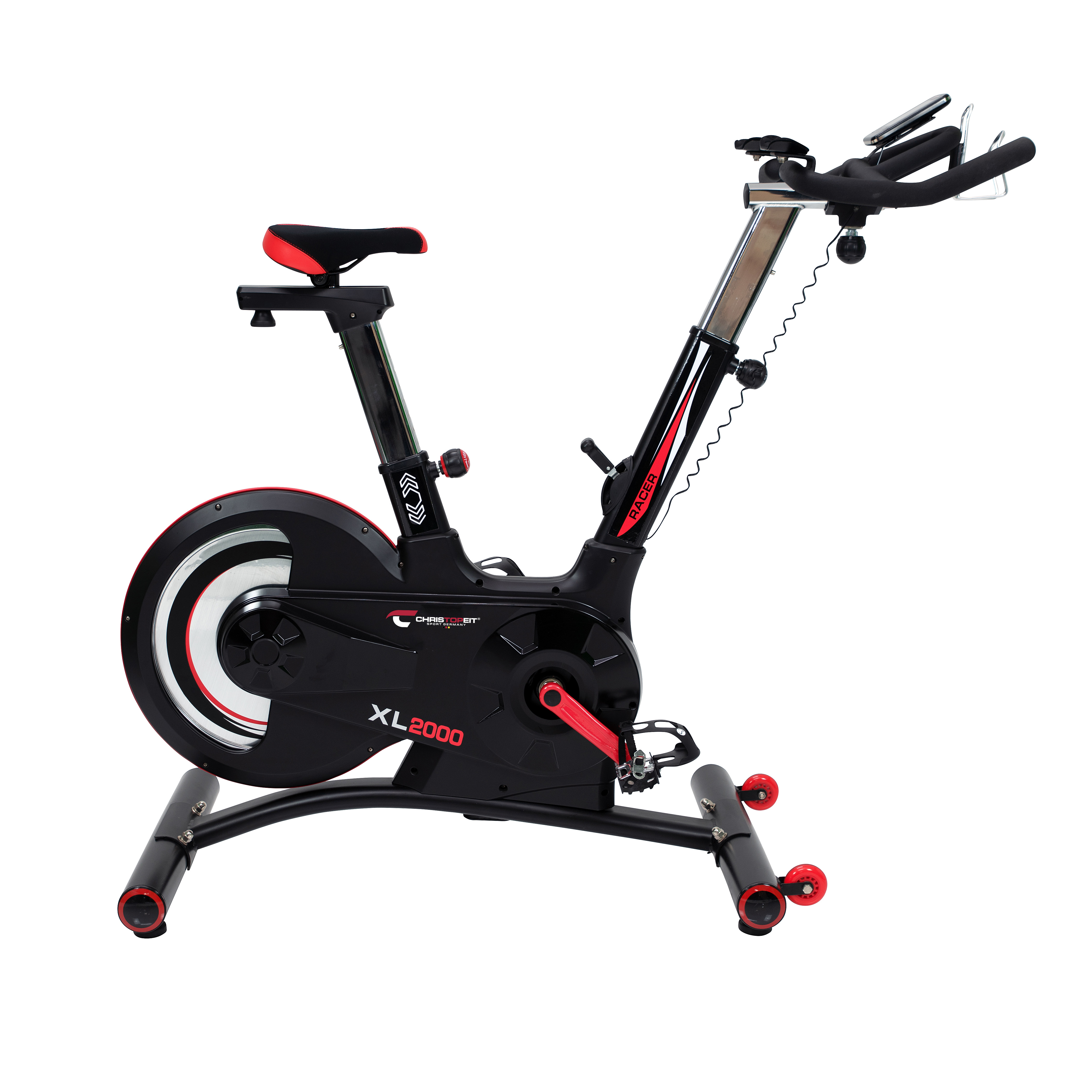 CHRISTOPEIT 30-1910 Racer Bike XL 2000 Heimtrainer, Schwarz/Silber
