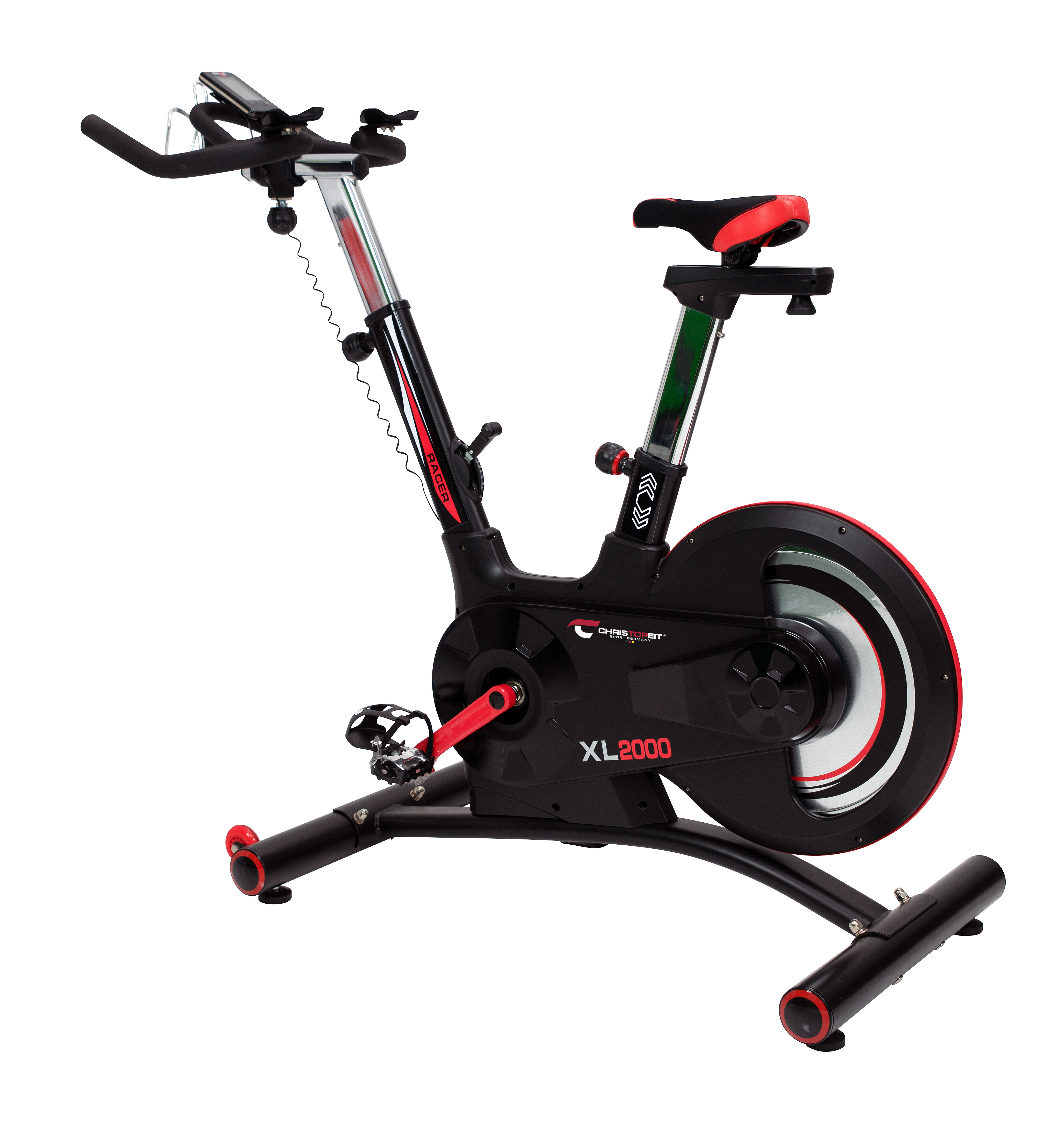 CHRISTOPEIT 30-1910 Racer Bike XL 2000 Heimtrainer, Schwarz/Silber