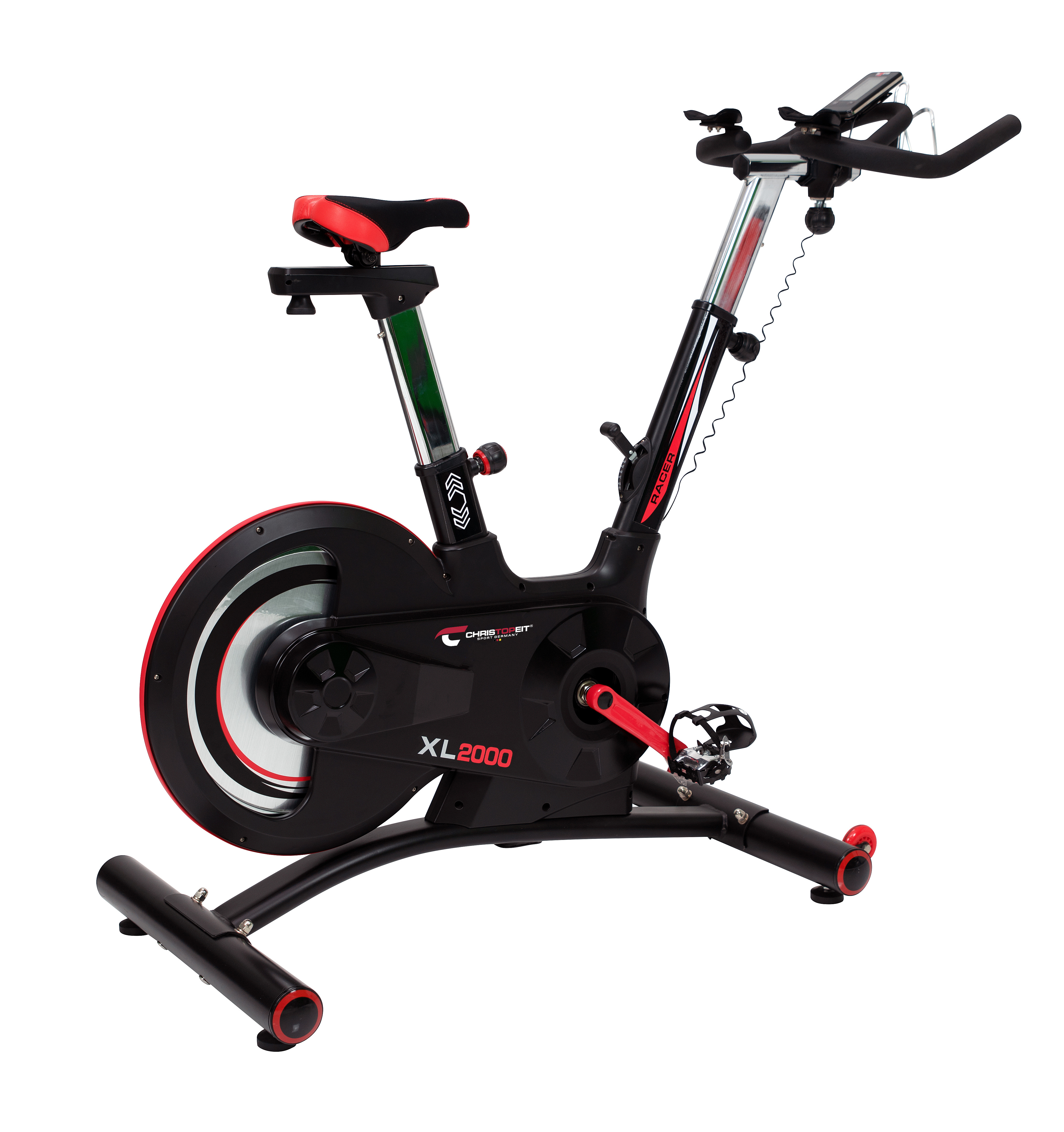 CHRISTOPEIT 30-1910 Racer Bike XL 2000 Heimtrainer, Schwarz/Silber