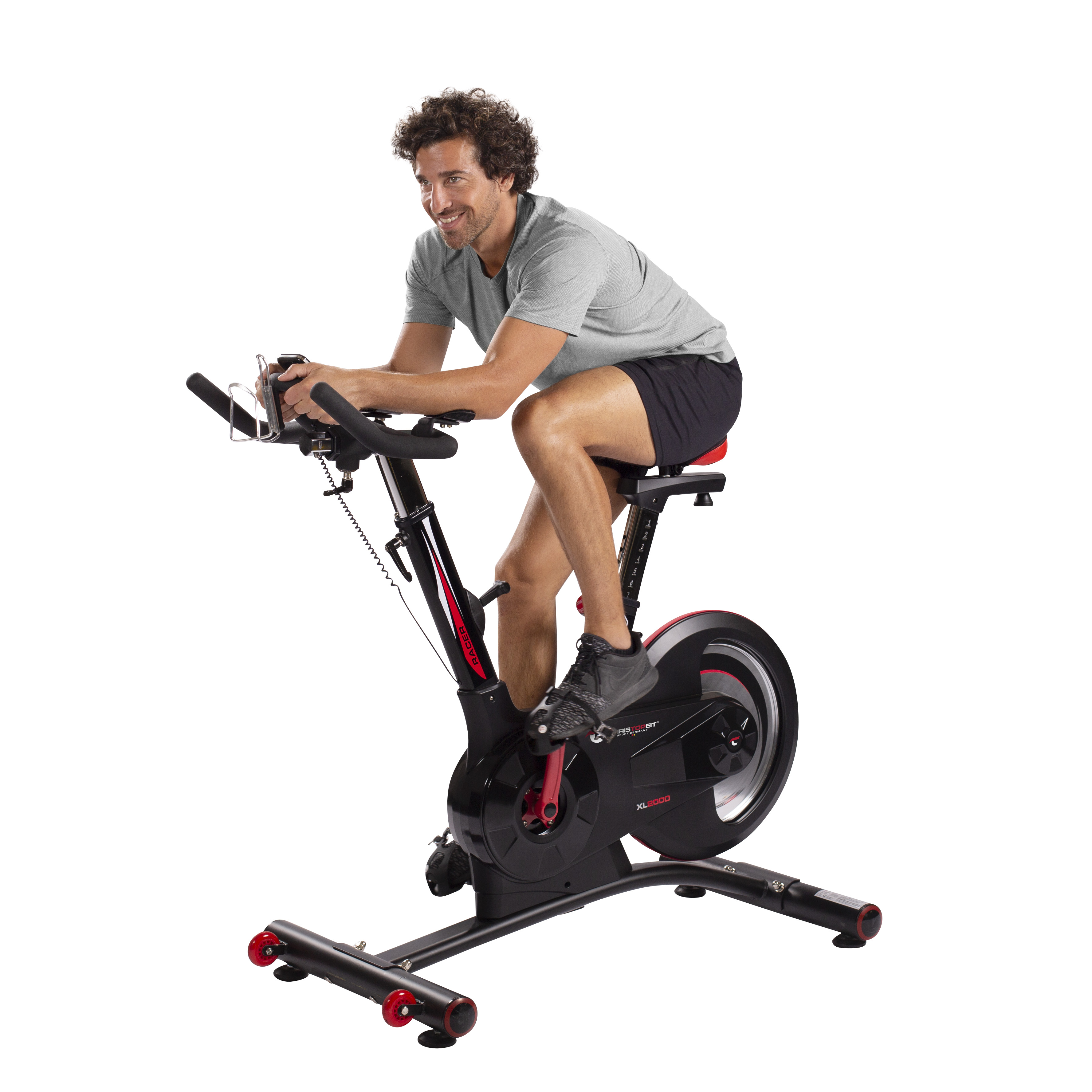 CHRISTOPEIT 30-1910 Racer Bike XL 2000 Heimtrainer, Schwarz/Silber