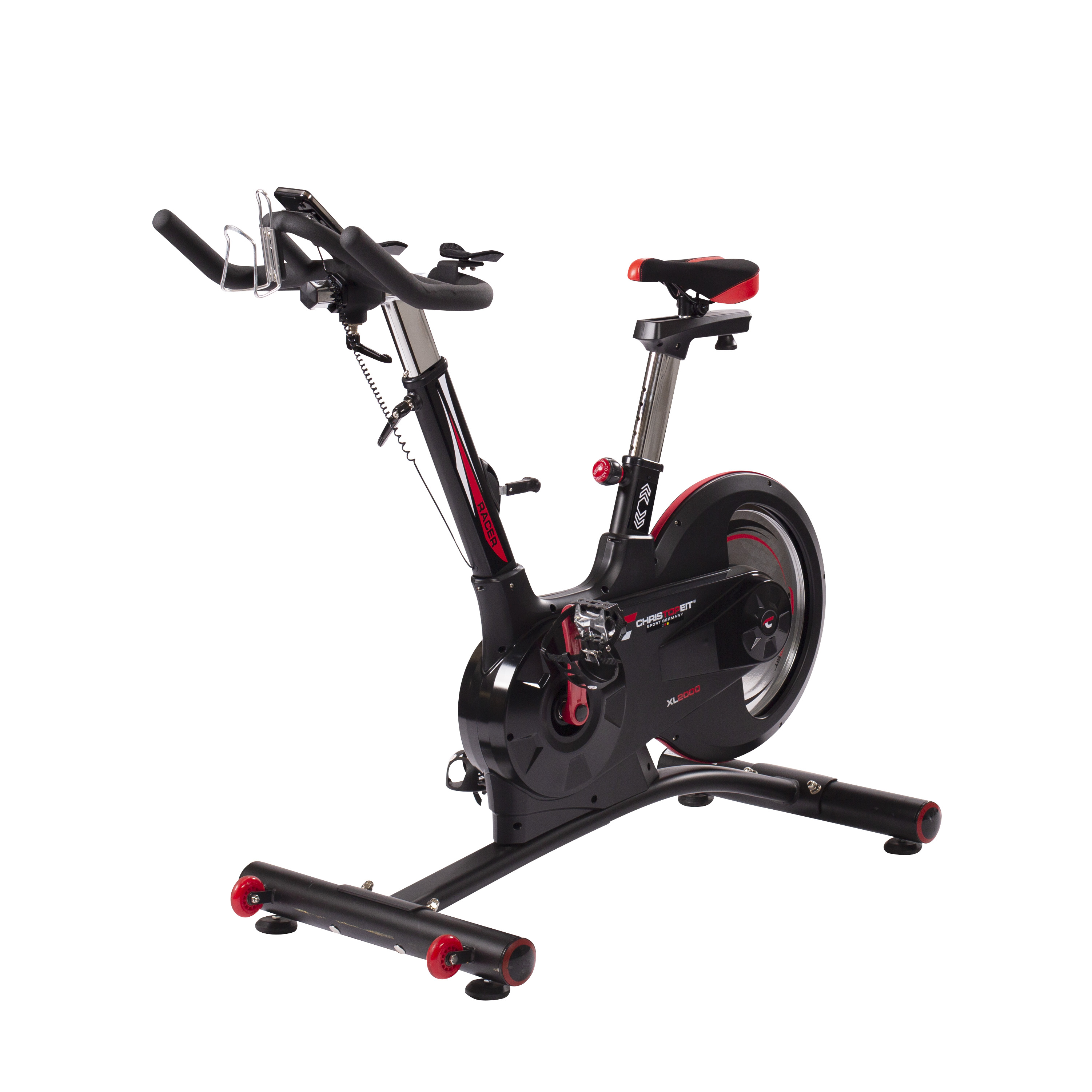 CHRISTOPEIT 30-1910 Racer Bike XL 2000 Heimtrainer, Schwarz/Silber