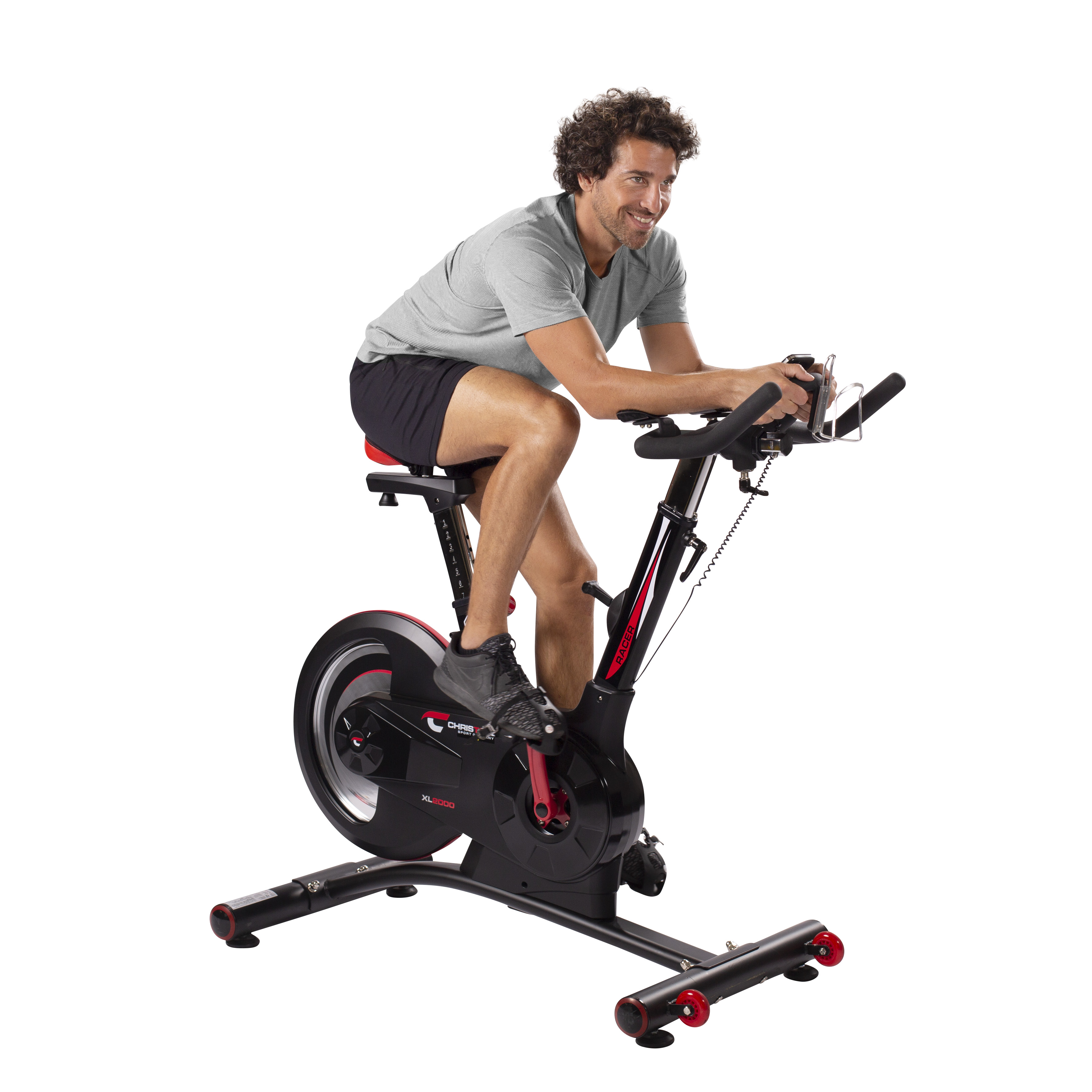 CHRISTOPEIT 30-1910 Racer Bike XL 2000 Heimtrainer, Schwarz/Silber