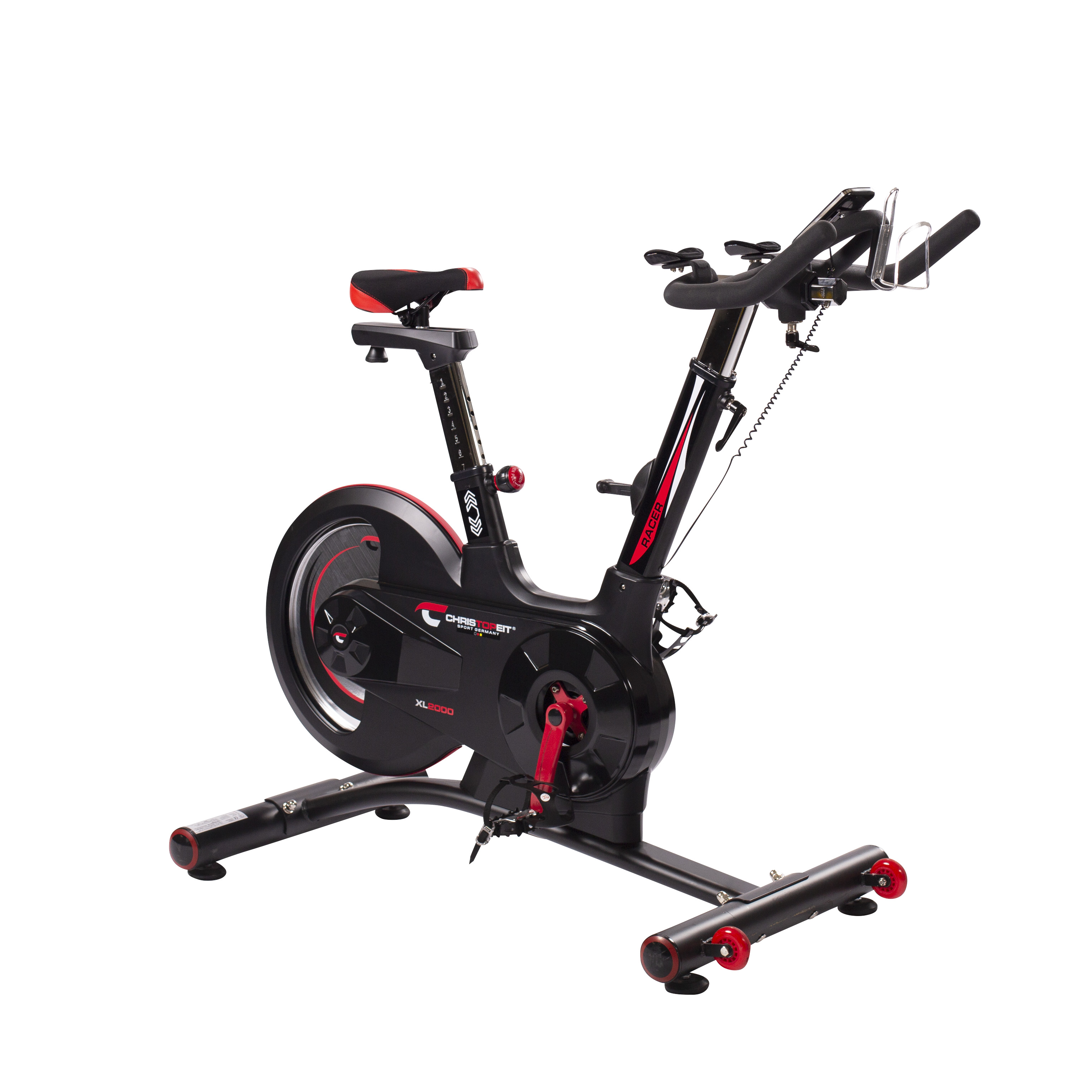 CHRISTOPEIT 30-1910 Racer Bike XL 2000 Heimtrainer, Schwarz/Silber