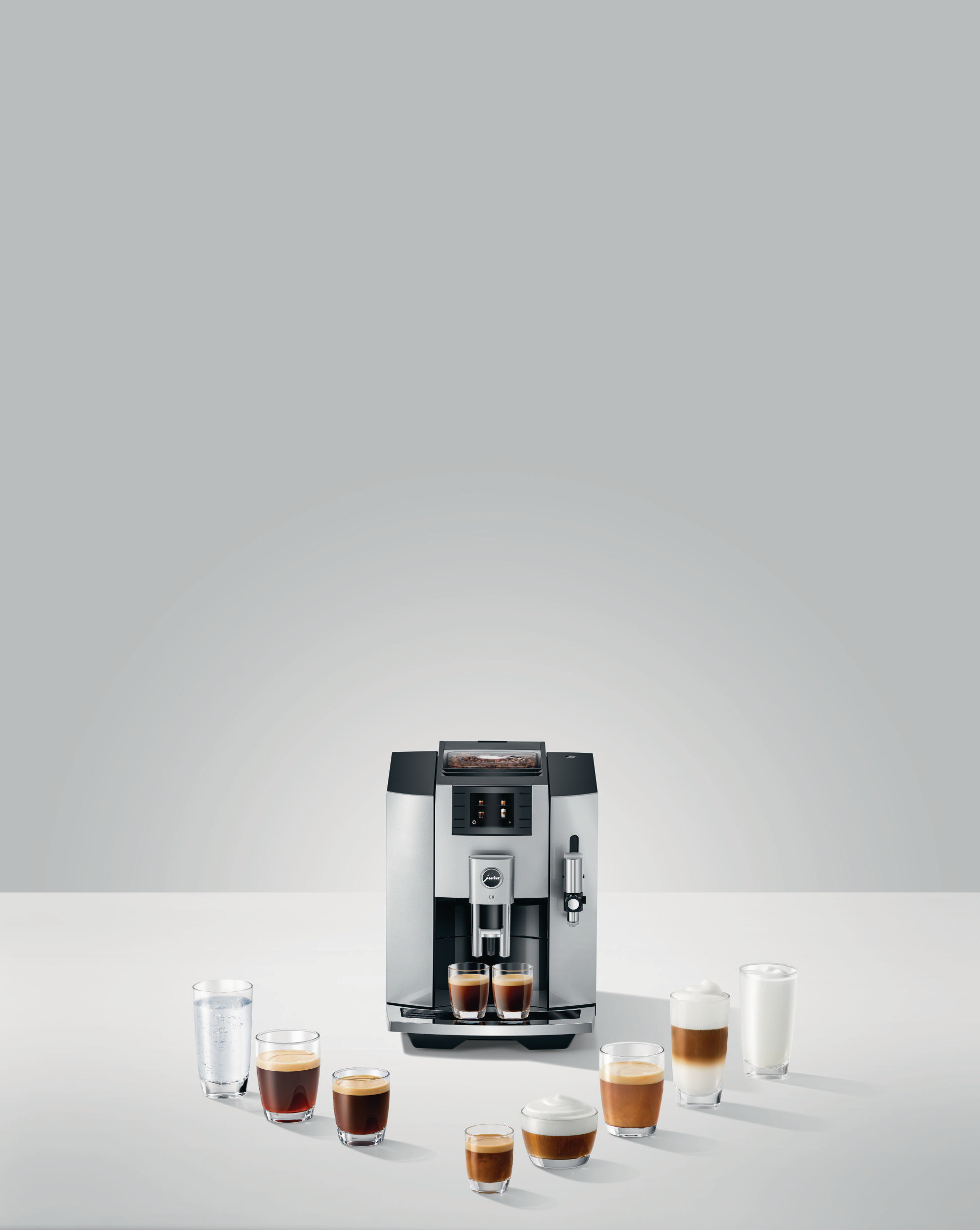 JURA E8 (EB) Kaffeevollautomat Moonlight Silver