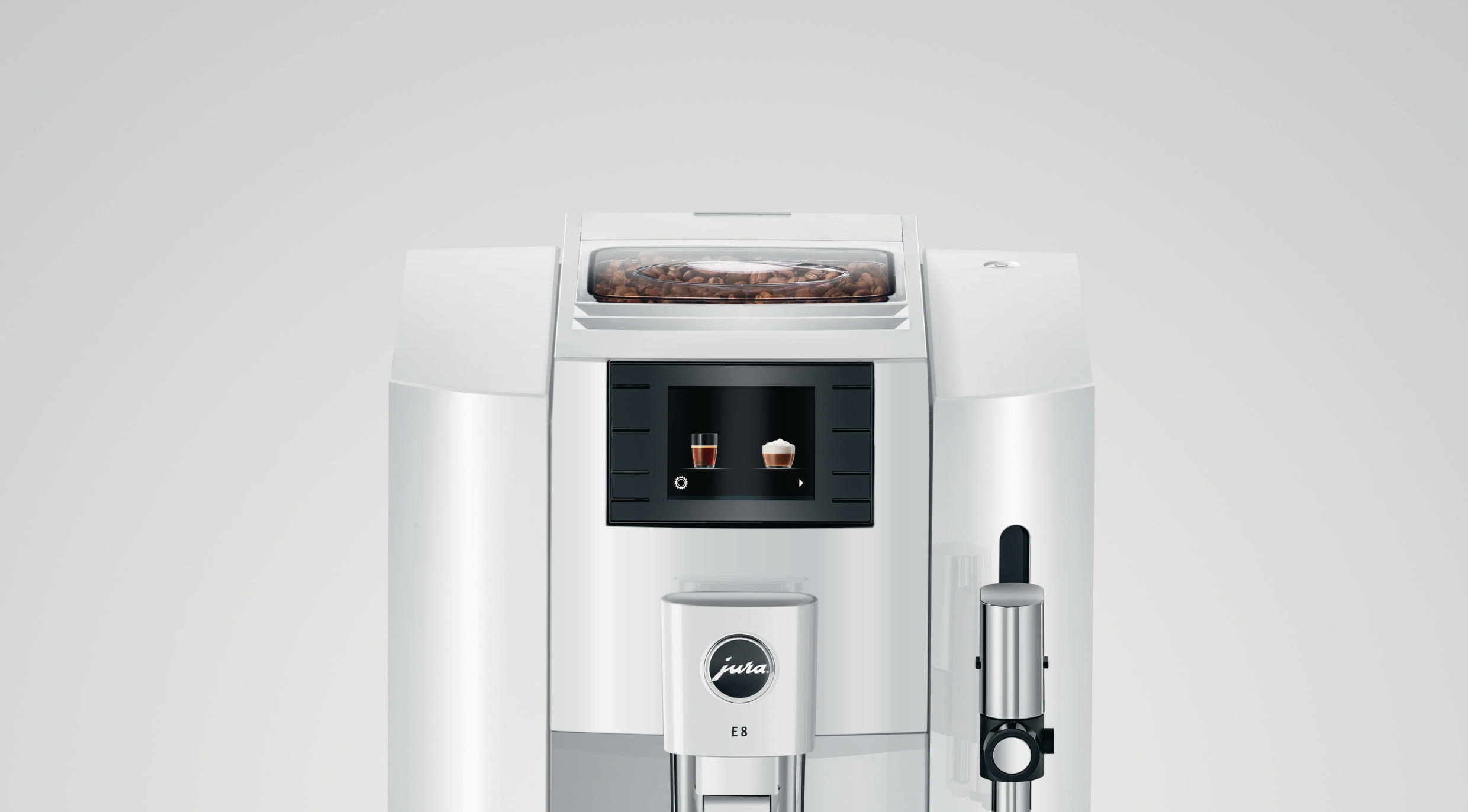 JURA E8 (EB) Kaffeevollautomat Piano White
