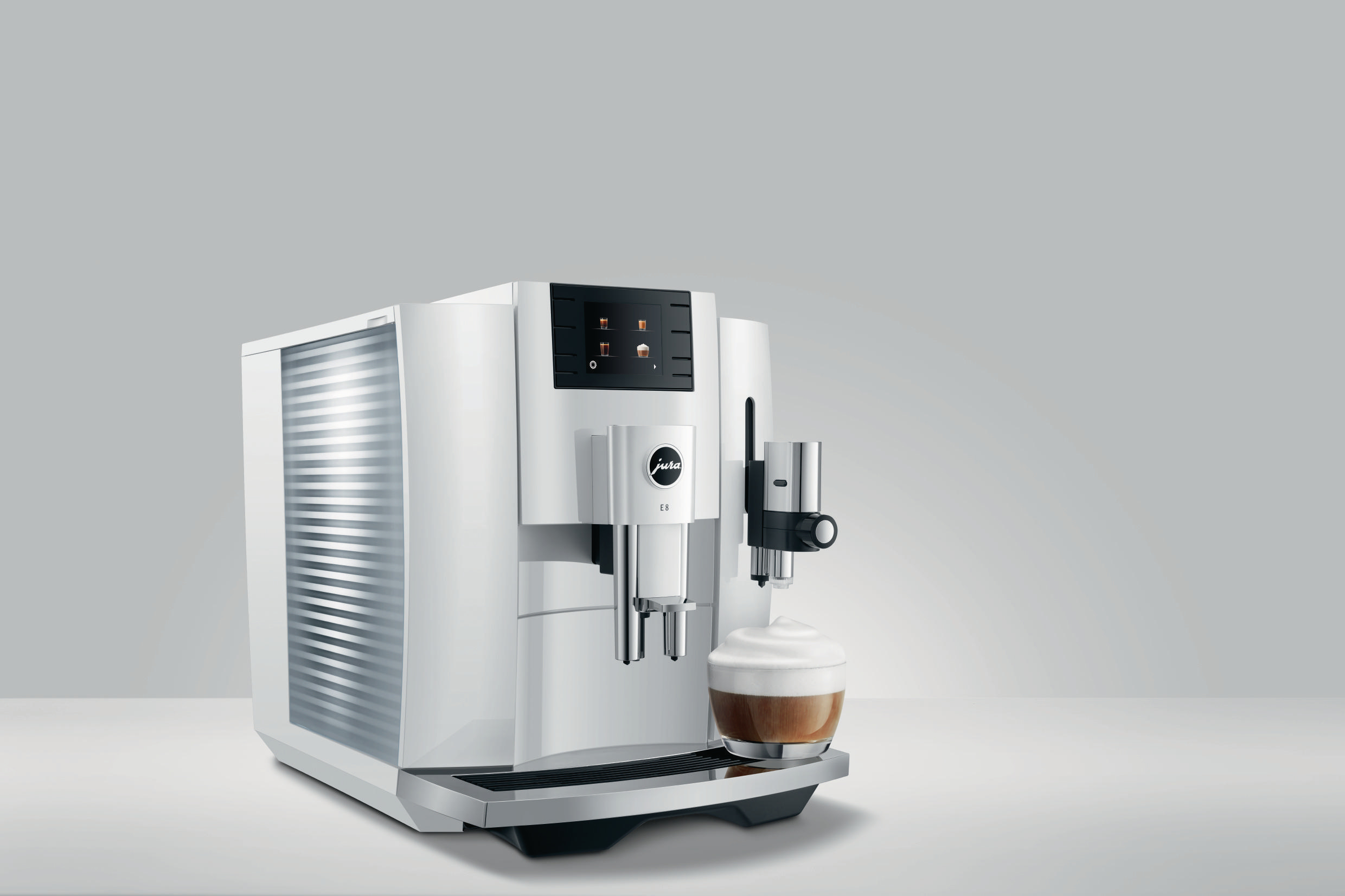 JURA E8 (EB) Kaffeevollautomat Piano White