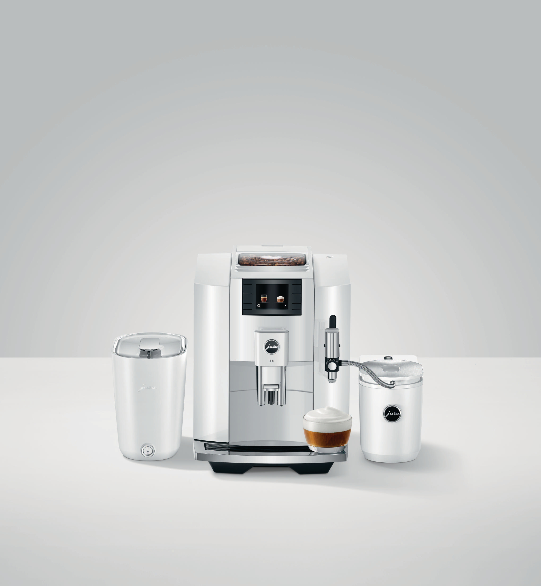 JURA E8 (EB) Kaffeevollautomat Piano White