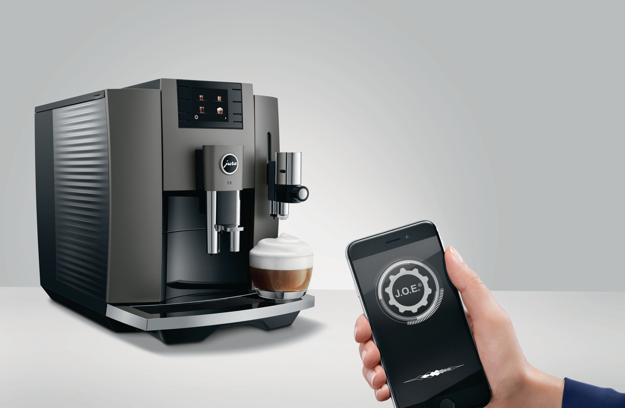 JURA E8 (EB) Kaffeevollautomat Dark Inox