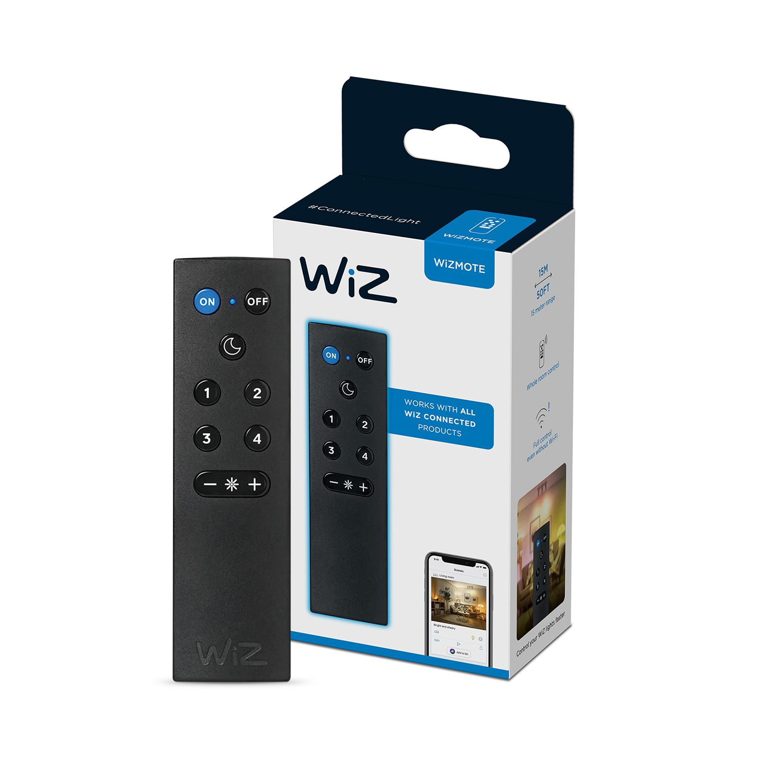 A remote and its package are shown.