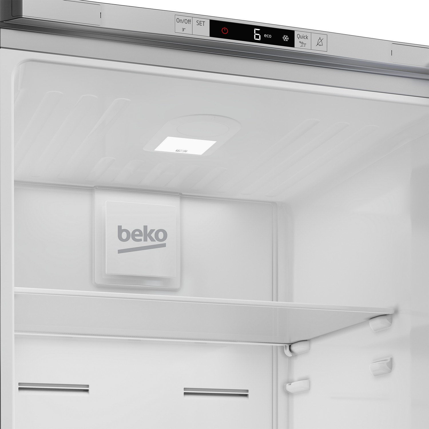 Frigorífico una puerta - Beko RSNE445I31WN, 375 l, No Frost, 185 cm, Blanco