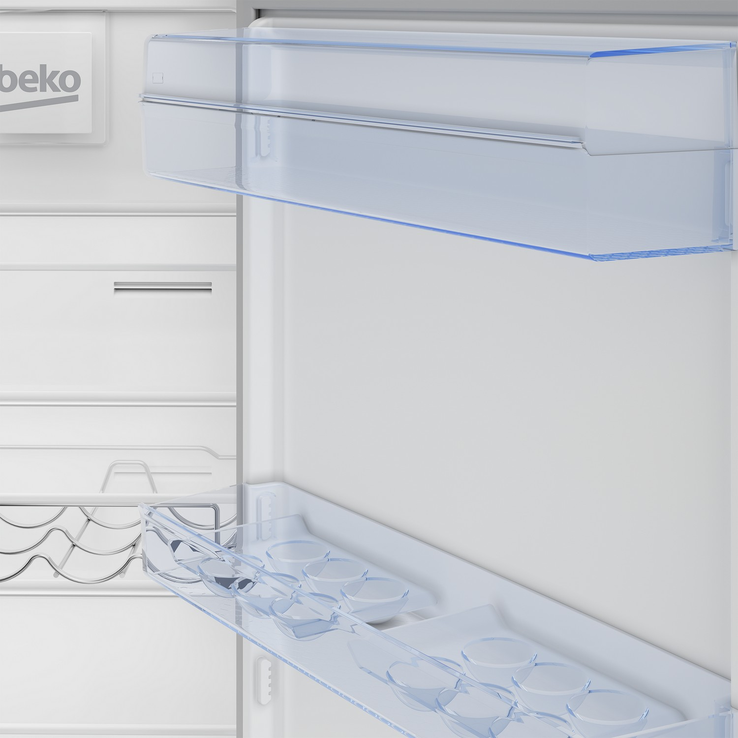 Frigorífico una puerta - Beko RSNE445I31WN, 375 l, No Frost, 185 cm, Blanco