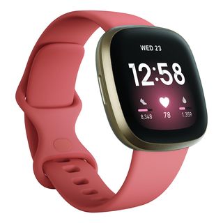 FITBIT Versa 3 - Smartwatch (Silicone, Rosa/Oro)