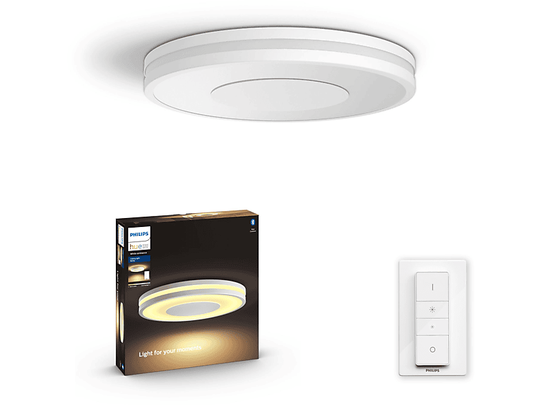 Lámpara Bluetooth - Philips Hue Being, Plafón de techo, Iluminación blanca fría a cálida, Blanco