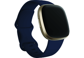 FITBIT Versa 3 - Smartwatch (Silikon, Blau/Gold)