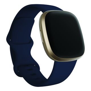FITBIT Versa 3 - Smartwatch (Silicone, Blu/Oro)