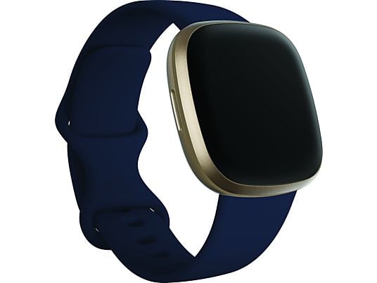 FITBIT Versa 3 - Smartwatch (Silikon, Blau/Gold)