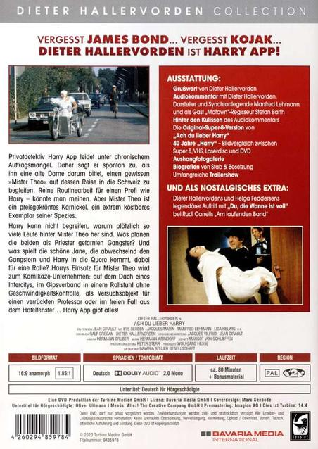 DVD-Rückseite: Filmplakat, Text auf Deutsch.