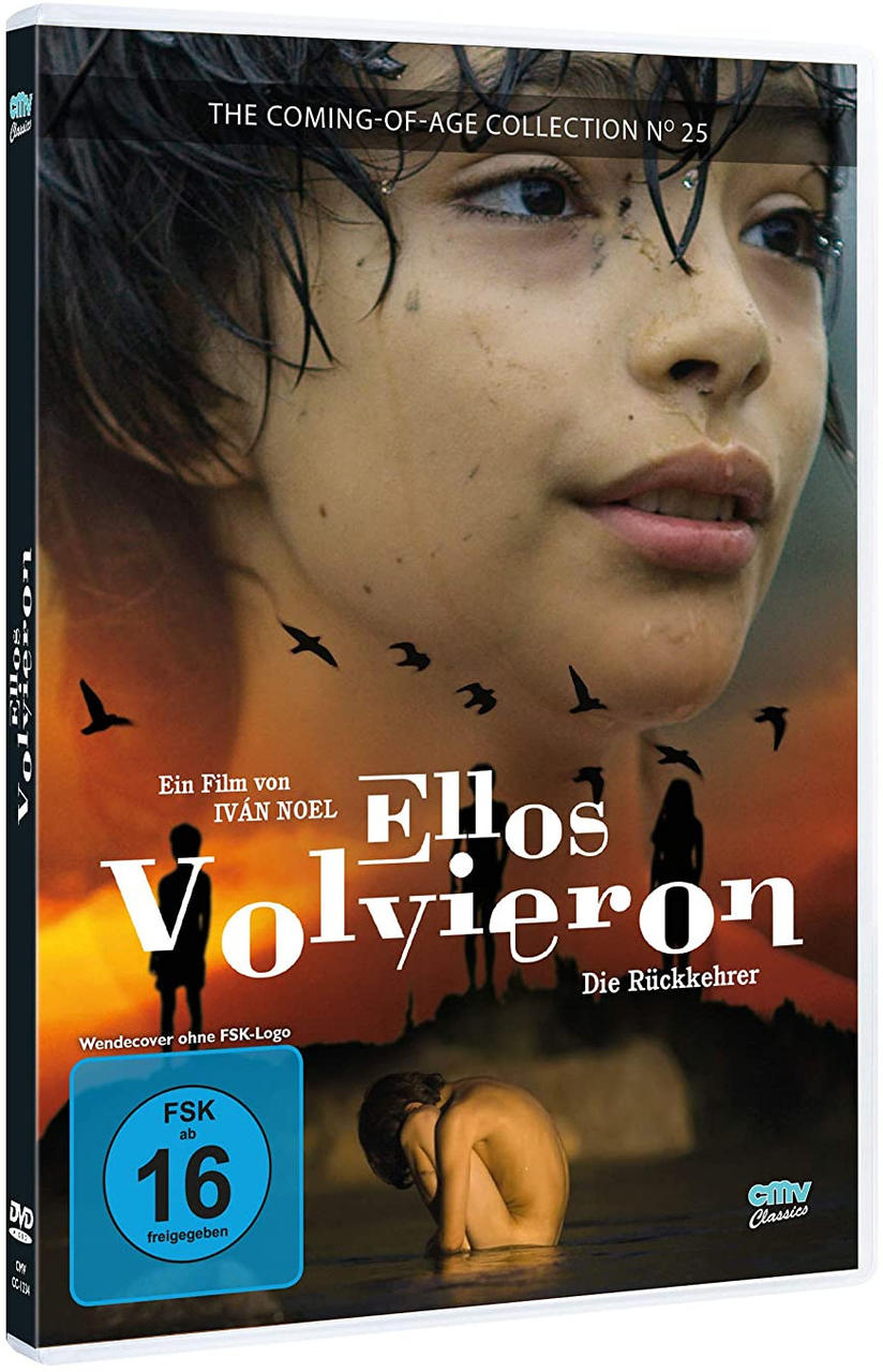 DVD-Cover mit dem Gesicht einer Frau. Filmtitel: Ellos Volvieron. Enthält Silhouetten von Personen.