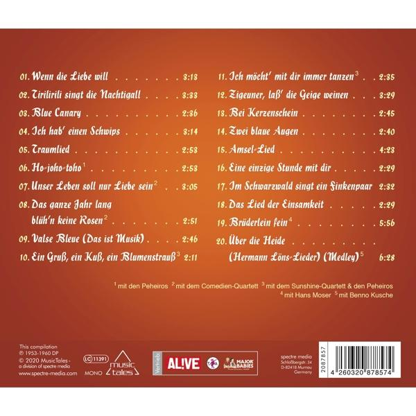 Ein CD-Cover mit Songtiteln und Text. Der Hintergrund ist eine Mischung aus Farben.