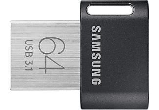 Memoria USB 64 GB - Samsung Fit Plus Unidad Flash, USB 3.1, 300 MB/s, Gris