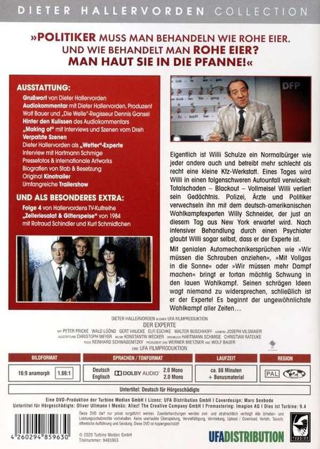 DVD-Cover mit Text und einem Foto eines Mannes im Anzug.