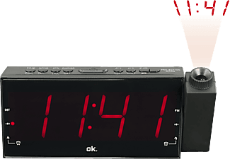 OK OCR 161-PR - Radio-réveil à projection (AM, FM, Noir)