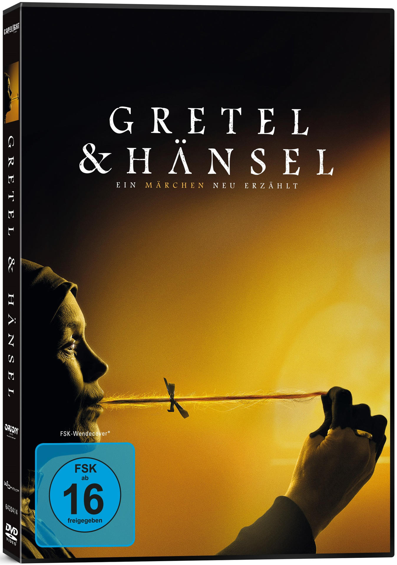 DVD-Hülle mit Gesicht einer Person und Text, gelbe und schwarze Farben.