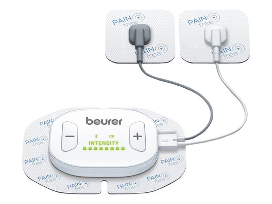 BEURER EM 70 Wireless  - Stimolazione elettrica transcutanea dei nervi elettrici (Bianco/Nero) (Bianco)