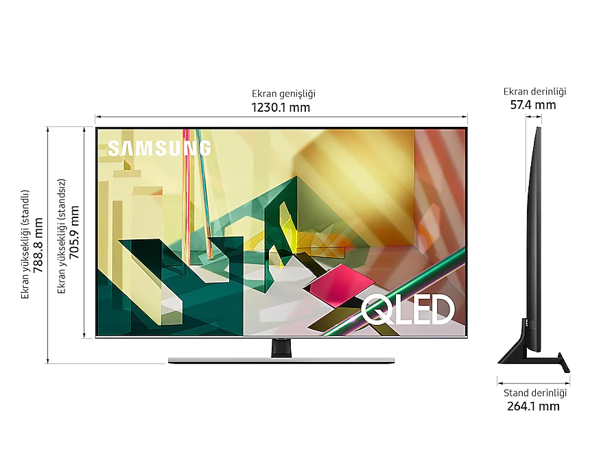 SAMSUNG 55Q70T 55'' 138 Ekran Uydu Alıcılı Smart 4K Ultra HD QLED TV