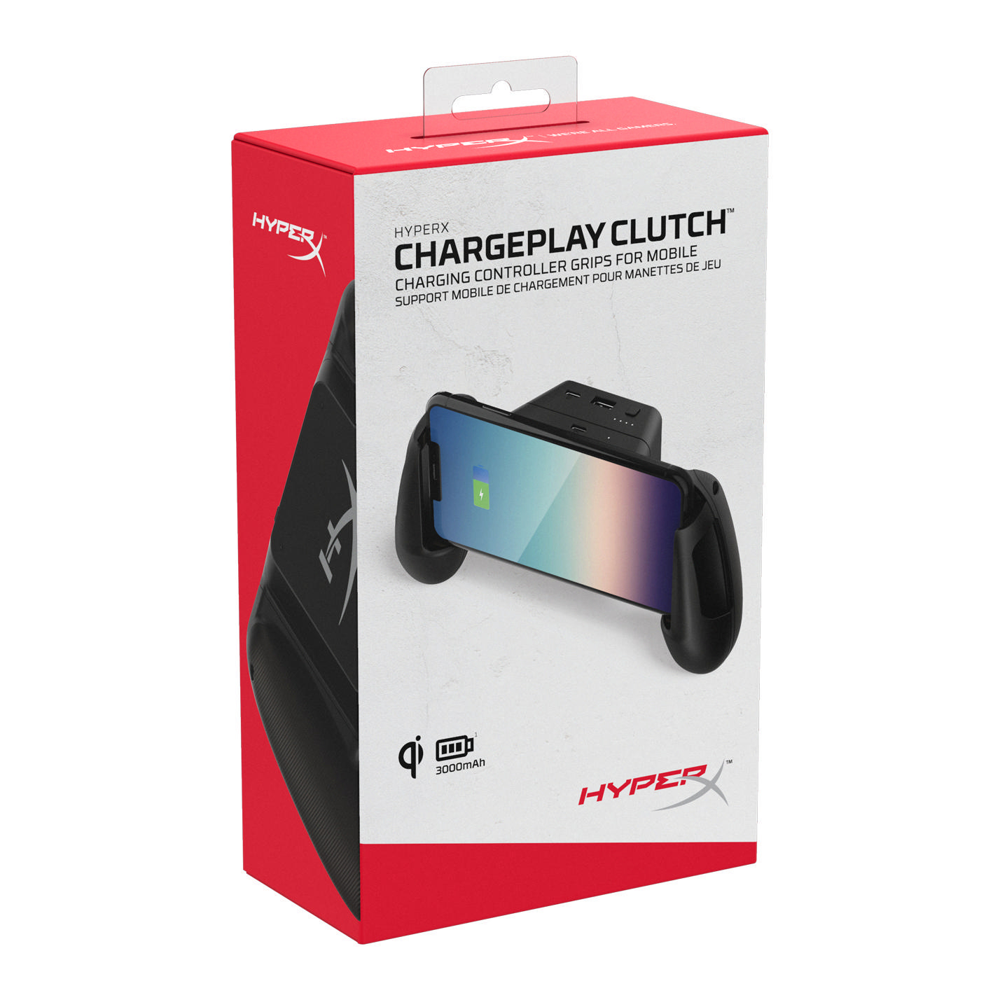 HYPERX ChargePlay Clutch™, Controller Griffe für mit Mobiltelefone, Ladefunktion Schwarz