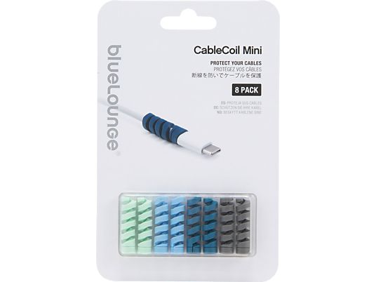 BLUELOUNGE CableCoil Mini - Protezione del cavo (Blu/Verde/Nero)