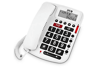 Teléfono - SPC 3293 B, Manos libres, Identificación de llamada, Blanco