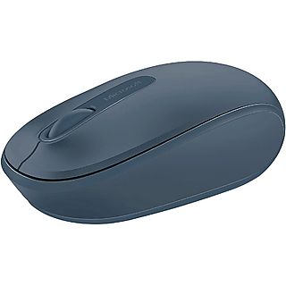 Ratón inalámbrico - Microsoft Wireless Mobile Mouse 1850, Azul, Nano transceptor Plug-and-go, Azul