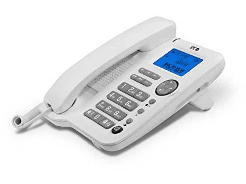 3608b Blanco Spc telecom telefono office 3m ml lcd sobremesa 3 memorias directas manos libres fijo con identificación de llamadas y 3608