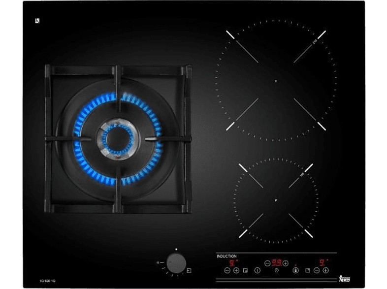 Encimera - Teka IG 620 1G AI AL DR CI, Gas, Inducción, 3 zonas, 21 cm