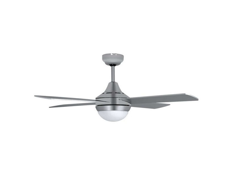 Ventilador de techo - Orbegozo CP 91120, 60W, 4 Aspas, Luz LED incorporada 12 W, Acero inoxidable