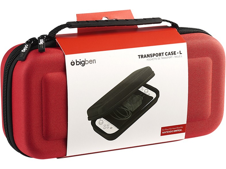 Funda Para Nintendo y accesorios rojo estuche de transporte eva bigben interactive color switchpouchlred cons