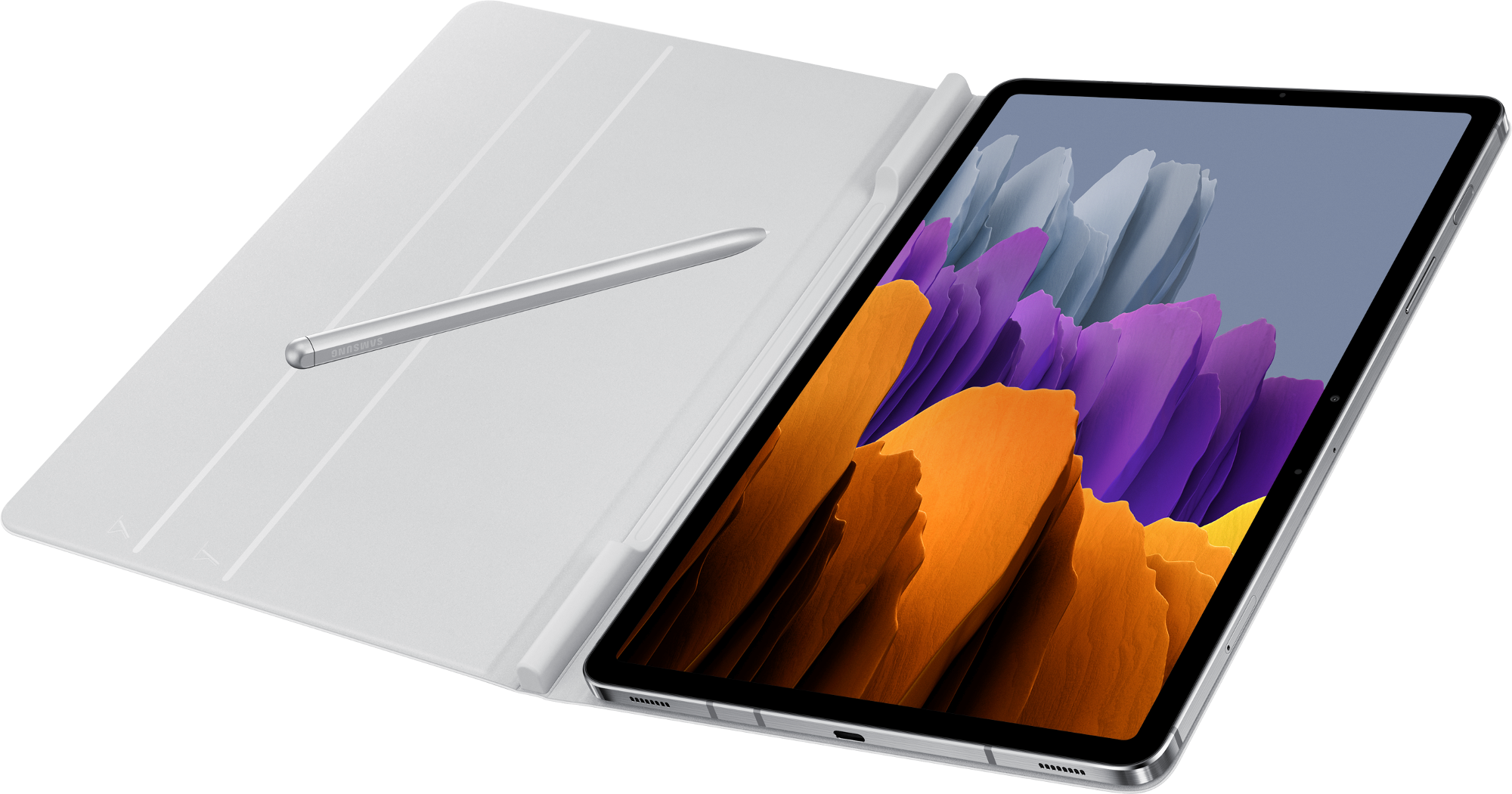 SAMSUNG Book Cover - Étui portefeuille (Argent)