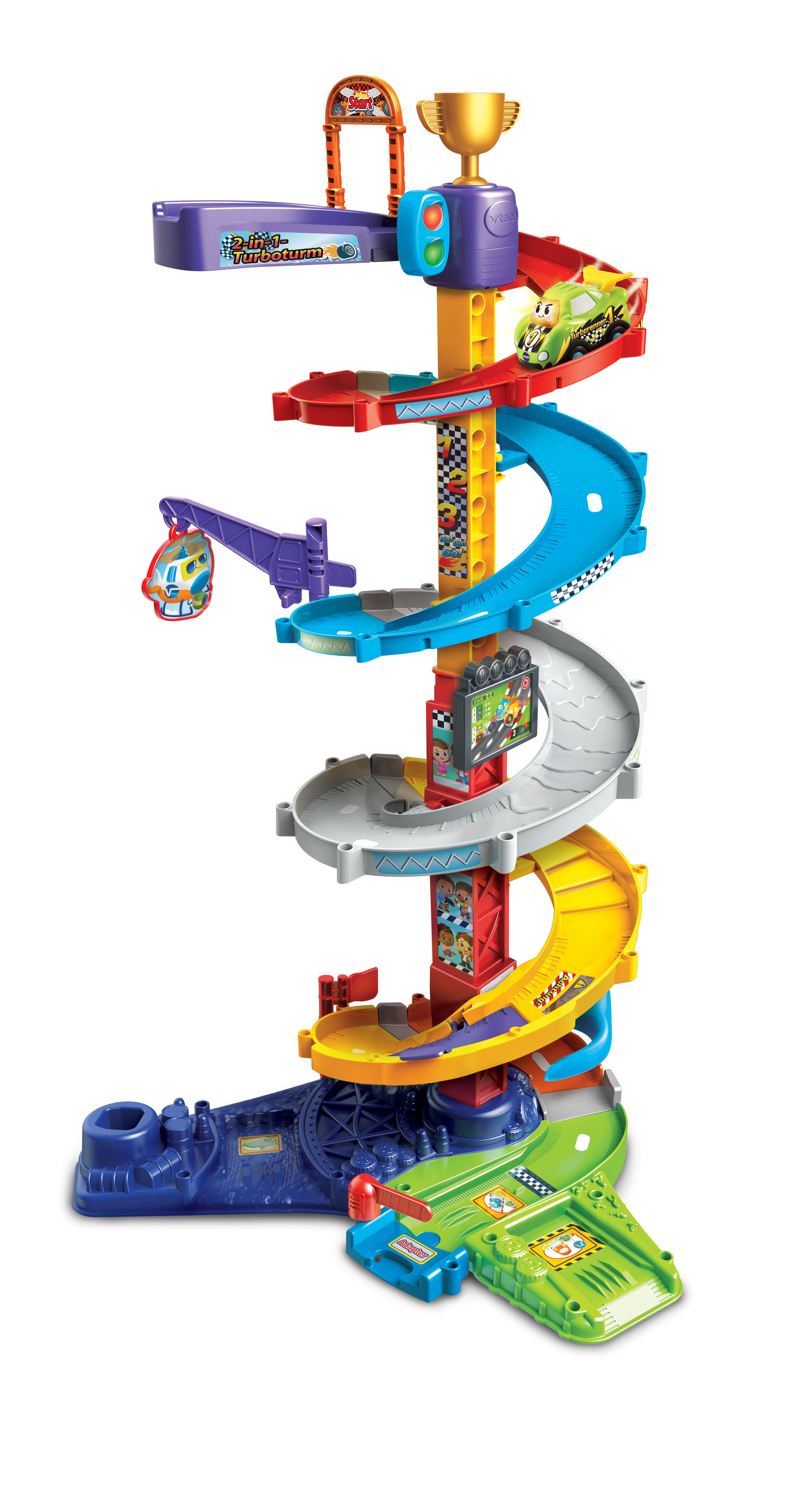 VTECH Tut Tut Baby Flitzer - 2-in-1-Turboturm Spielset, Mehrfarbig