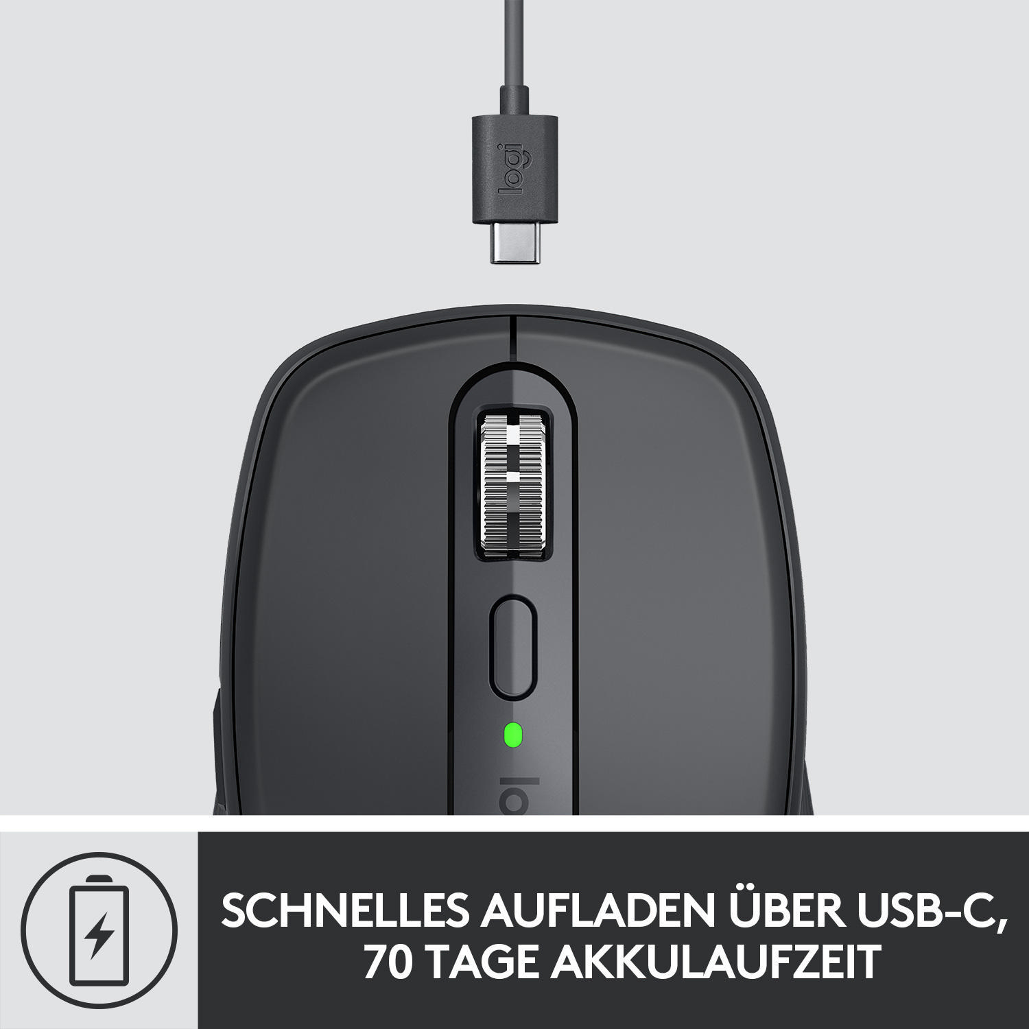 LOGITECH MX Anywhere 3 kompakte kabellose Maus, Graphite